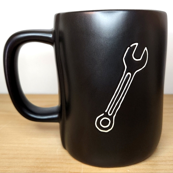 🆕️ Rae Dunn Handy Man Matte Black Double Sided Mug - Picture 2 of 2